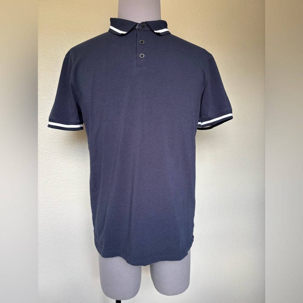 Nickel & Iron Men's Navy Short-Sleeve Polo with Contrast Trim